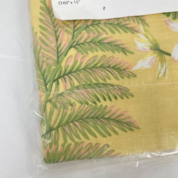 Contessa Balloon Valance Yellow Tropical Floral Beach House Decor 72" x 15" NEW - Picture 3 of 5